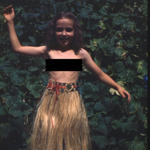 Ruth and a grass skirt